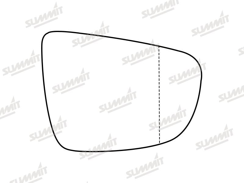 Summit Stick-On Aspheric Mirror Glass fits Kia Carens 13 to 17 RHS - Summit Shop