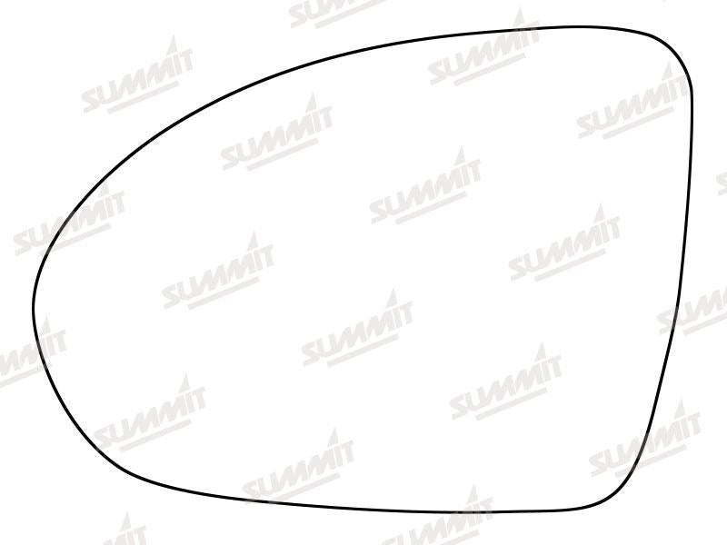 Summit Stick-On Standard Mirror Glass fits Smart Forfour 04 to 06 LHS - Summit Shop