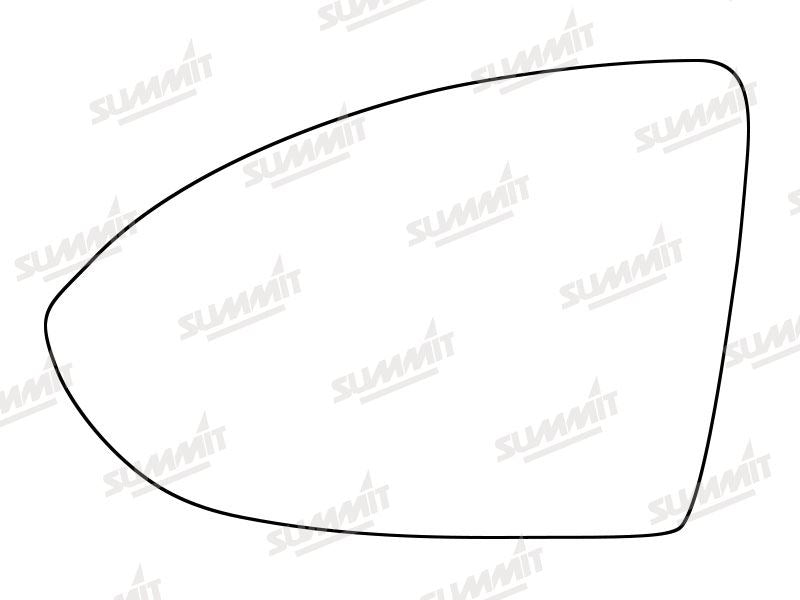 Summit Stick-On Standard Mirror Glass fits VW Golf Mk 7 13 on LHS - Summit Shop