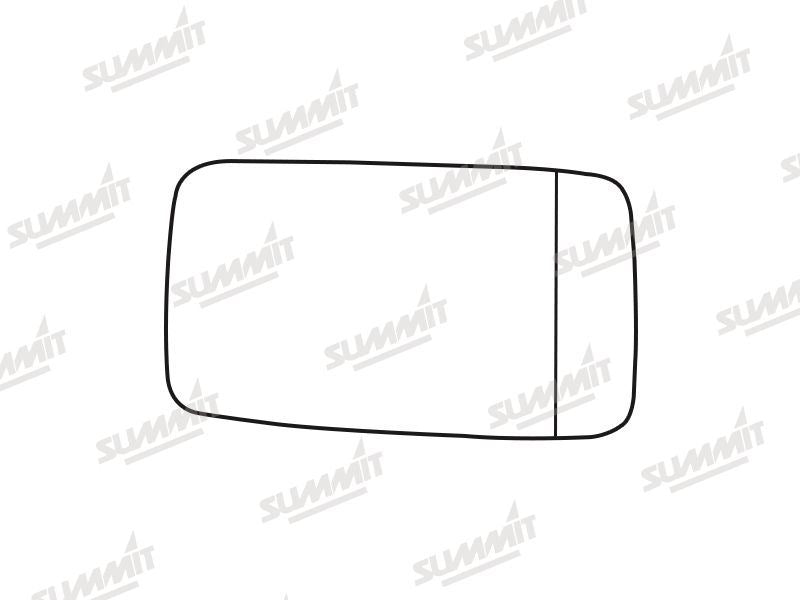 Summit Stick-On Aspheric Mirror Glass fits VW Golf Mk3 Inc Cabriolet 92 to 99 RHS - Summit Shop
