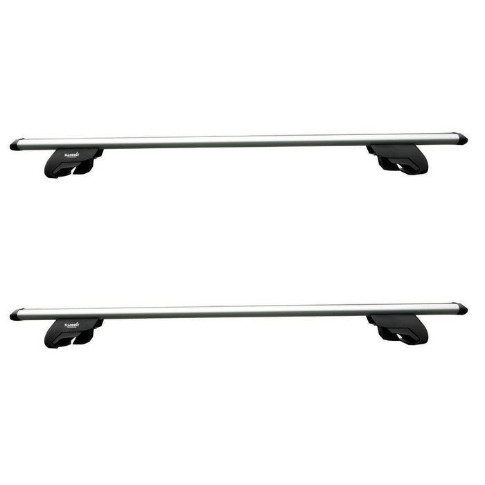 SUP-930D Premium Railing Roof Bar for Cars with Raised Running Rails, Aluminium, Set of 2 - Summit Shop