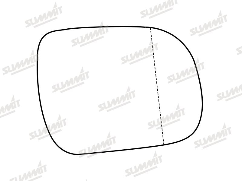 Summit Stick-On Standard Mirror Glass fits Toyota Hilux 05 to 16 RHS - Summit Shop