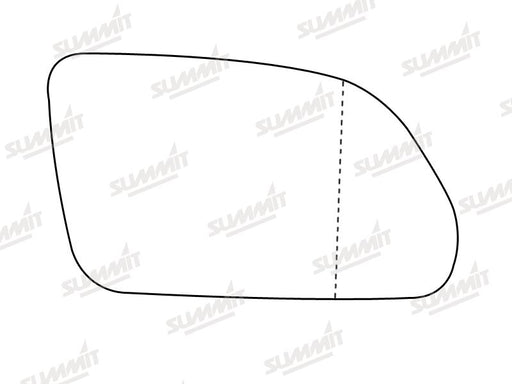 Summit Non-Heated Base Plate With Blind Spot Mirror Glass fits VW Polo / Skoda Octavia RHS - Summit Shop