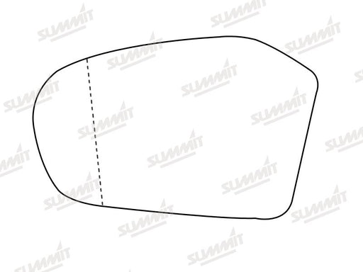 Summit Stick-On Anti Dazzle Mirror Glass fits Mercedes A B Class 05 on LHS - Summit Shop