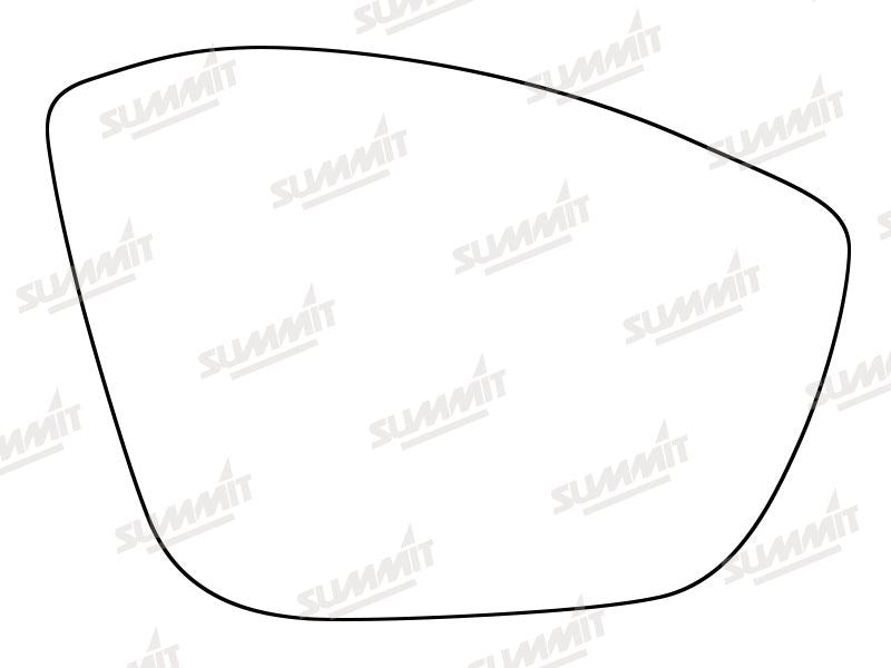 Summit Stick-On Standard Mirror Glass fits Peugeot 208 12 on RHS - Summit Shop