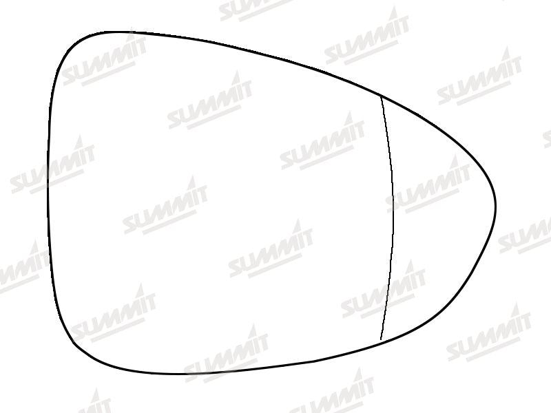 Summit Stick-On Standard Mirror Glass fits Vauxhall Zafira Tourer RHS - Summit Shop