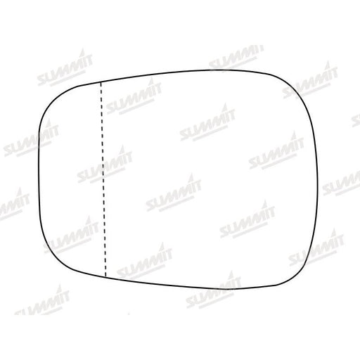 Summit Non-Heated Base Plate With Blind Spot Mirror Glass fits Renault Kangoo 01 on LHS RHS - Summit Shop