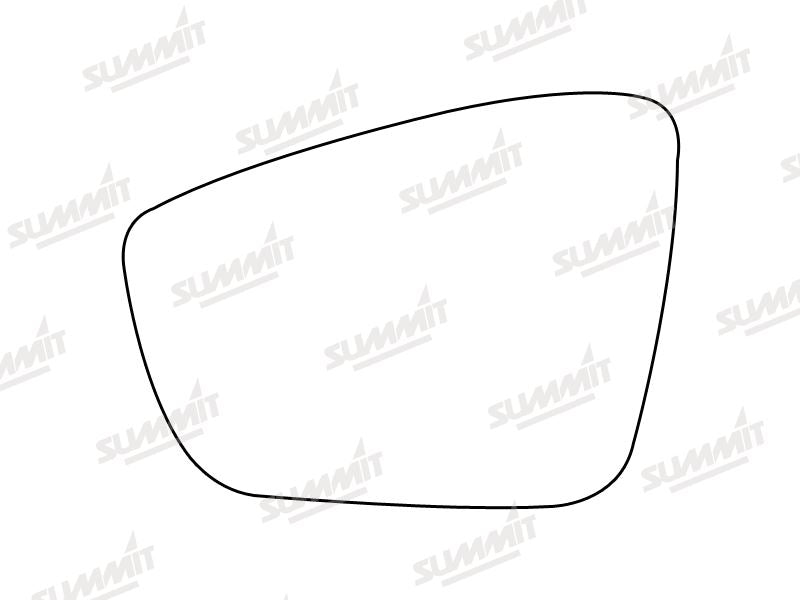 Summit Stick-On Standard Mirror Glass fits VW Polo 09 to 13 LHS - Summit Shop