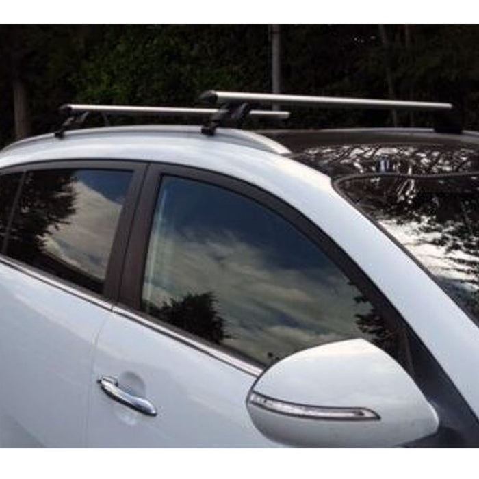 SUP-957C Premium Integrated Railing Bar for Cars with Running Rails, Aluminium, Set of 2 - Summit Shop