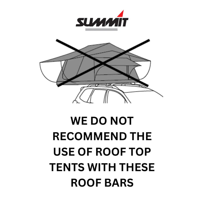 Summit SUM-003 Semi Universal Roof Bars (Pair of) to Fit Cars with Running Rails, Aluminium 1.35m in Length, Set of 2, one size - Summit Shop