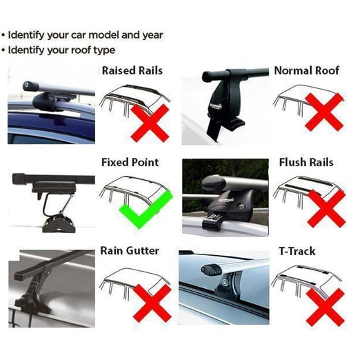 Summit SUP-A099 Premium Aluminium Multi-Fit Roof Bars, Lockable, Set of 2 - Summit Shop