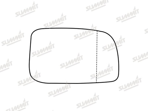 Summit Stick-On Aspheric Mirror Glass fits Daihatsu Sirion 07 to 14 RHS - Summit Shop