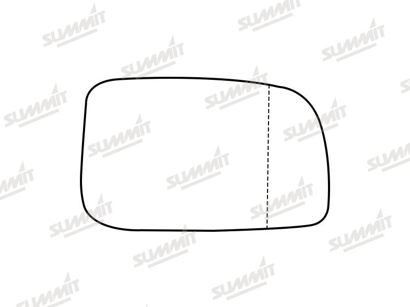 Summit Stick-On Aspheric Mirror Glass fits Daihatsu Sirion 07 to 14 RHS - Summit Shop