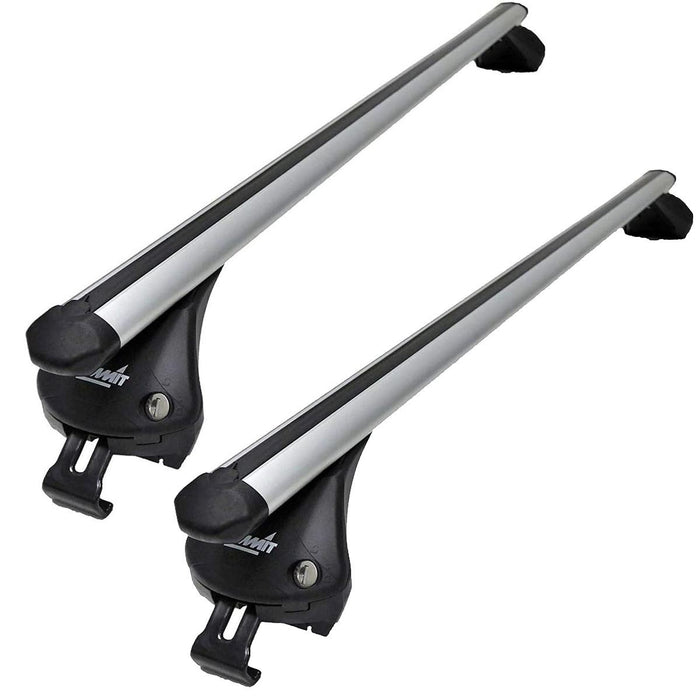 SUP-957C Premium Integrated Railing Bar for Cars with Running Rails, Aluminium, Set of 2 - Summit Shop