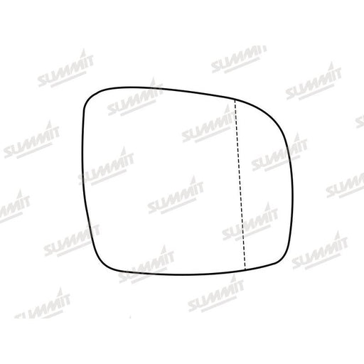 Summit Stick-On Standard Mirror Glass fits Chrysler Grand Voyager 07 to 17 RHS - Summit Shop