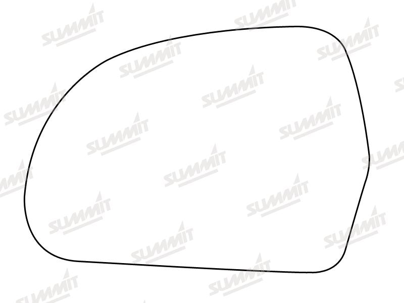 Summit Stick-On Standard Mirror Glass fits Audi A3, A4, A5, A6 Skoda Octavia LHS - Summit Shop
