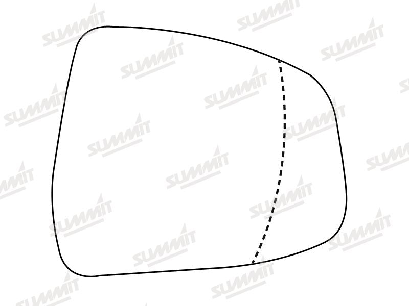 Summit Stick-On Standard Mirror Glass fits Ford Mondeo 4 RHS - Summit Shop
