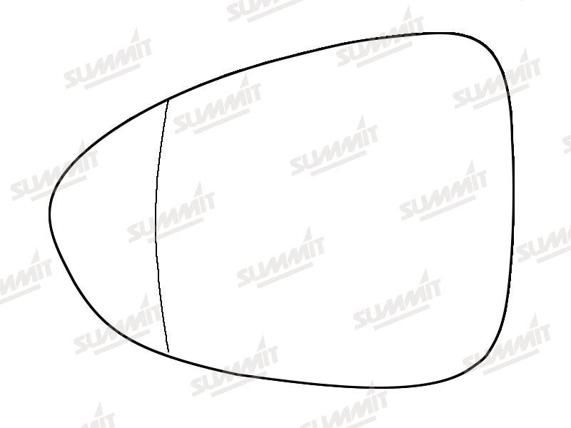 Summit Stick-On Aspheric Mirror Glass fits Vauxhall Zafira Tourer LHS - Summit Shop