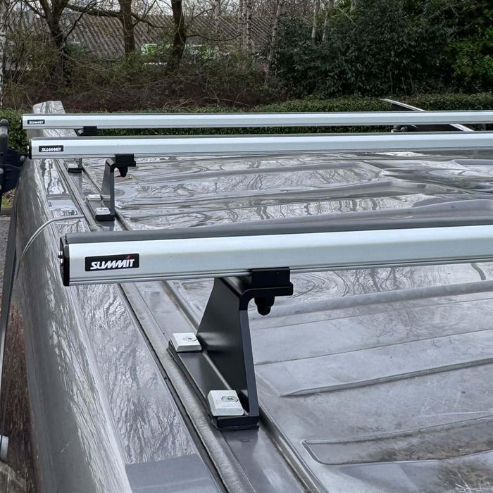 Summit Commercial 3 x Aluminium Fixed Point Roof Bars Rack 1.3m SULC-003 - Summit Shop