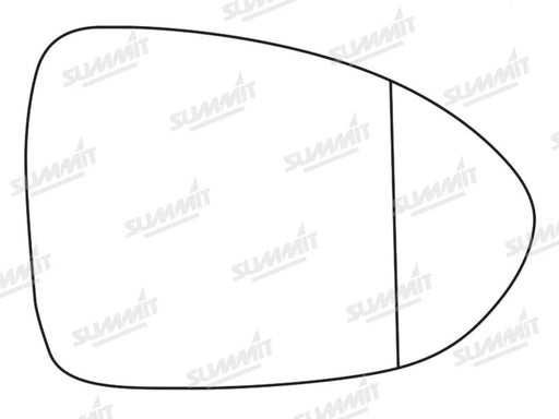 Summit Stick-On Aspheric Mirror Glass fits Kia Rio 13> RHS - Summit Shop