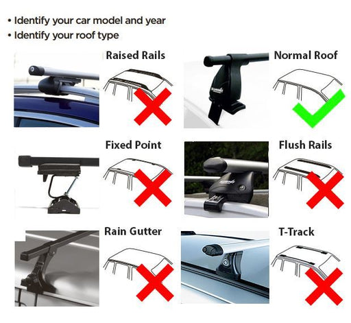 Summit Roof Rack Cross Bars fits Audi A4 2016 - 2020 4 door - Summit Shop