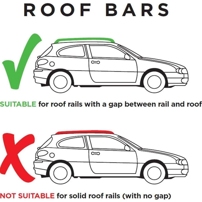 SUM-001 / SWRB3 Roof Bar Black Open Rail - Summit Shop