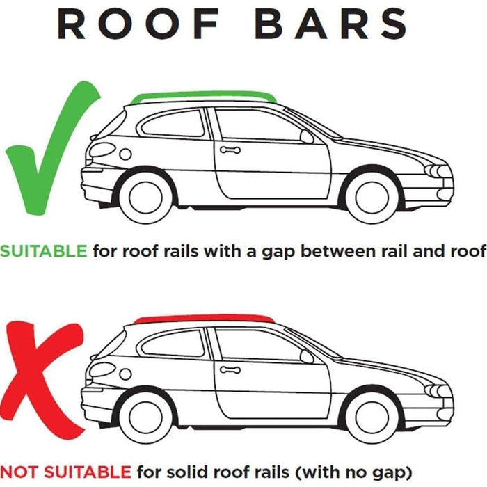 Summit SUM-001 Roof Bar to Fit Cars with Running Rails, Black Steel - Summit Shop