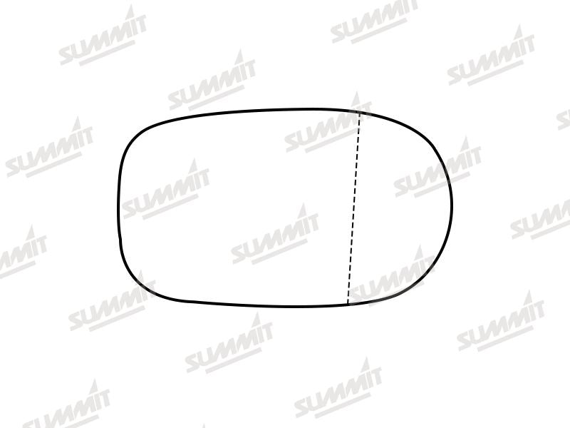 Summit Stick-On Aspheric Mirror Glass fits Alfa Romeo 166 97-07 RHS - Summit Shop