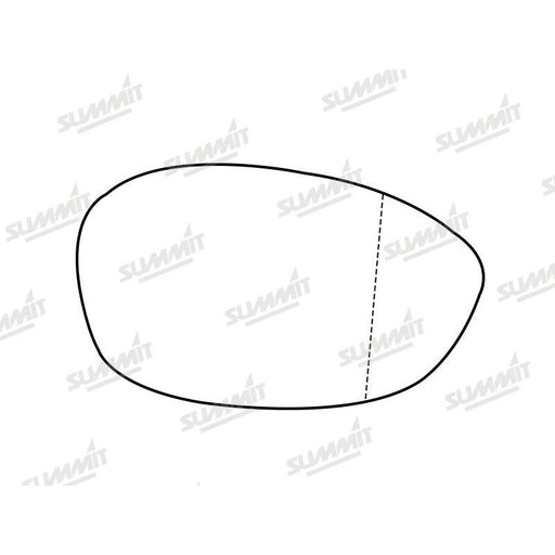 Summit Stick-On Standard Mirror Glass fits Alfa Romeo Brera, 4C & 8C Spider RHS - Summit Shop