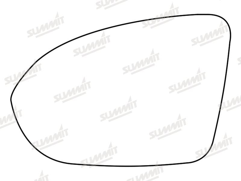 Summit Stick-On Standard Mirror Glass fits Vauxhall Astra K 16 to 17 LHS - Summit Shop