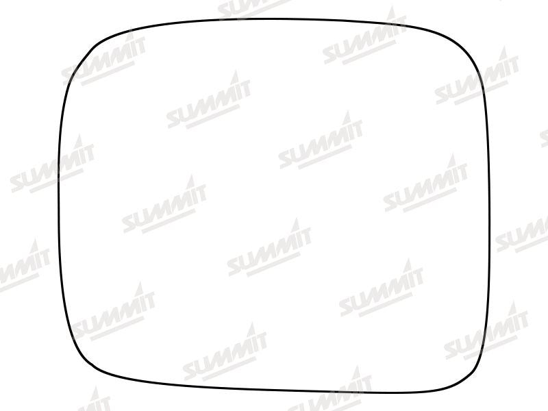 Summit Stick-On Standard Mirror Glass fits Isuzu Trooper 92 to 05 LHS - Summit Shop