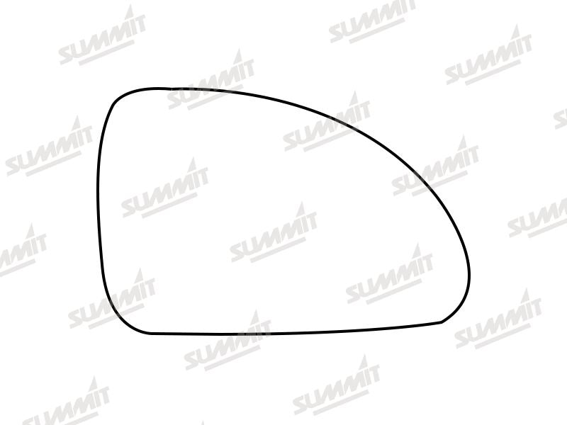 Summit Stick-On Standard Mirror Glass fits Kia Ceed 06 to 12 RHS - Summit Shop