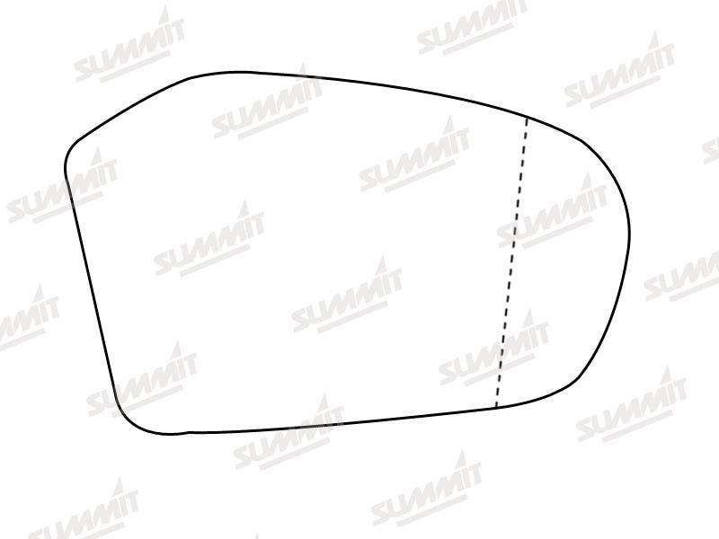 Summit Stick-On Standard Mirror Glass fits Mercedes A B Class 05 on RHS - Summit Shop