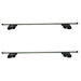 Summit SUP-915 Premium Railing Roof Bar for Cars with Raised Running Rails, Aluminium, Set of 2, Silver - Summit Shop