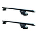 Summit SUP-830 Premium Railing Roof Bar for Cars with Raised Running Rails, Black Steel, Set of 2 - Summit Shop