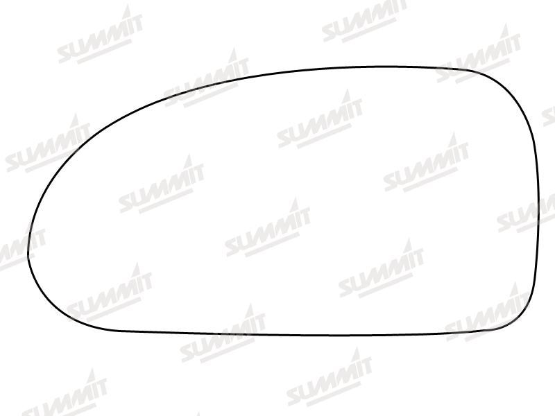 Summit Stick-On Standard Mirror Glass fits Hyundai Coupe LHS - Summit Shop