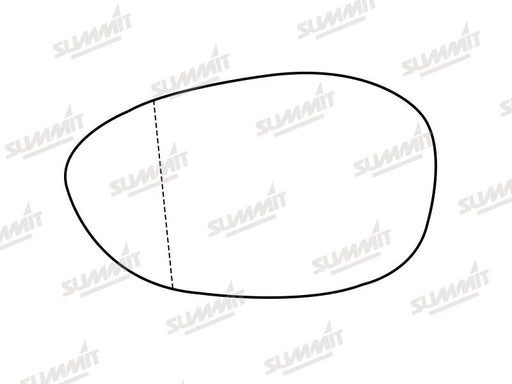 Summit Stick-On Standard Mirror Glass fits Alfa Romeo Brera, 4C & 8C Spider LHS - Summit Shop