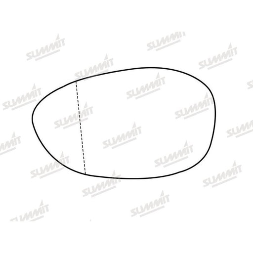 Summit Stick-On Standard Mirror Glass fits Alfa Romeo Brera, 4C & 8C Spider LHS - Summit Shop