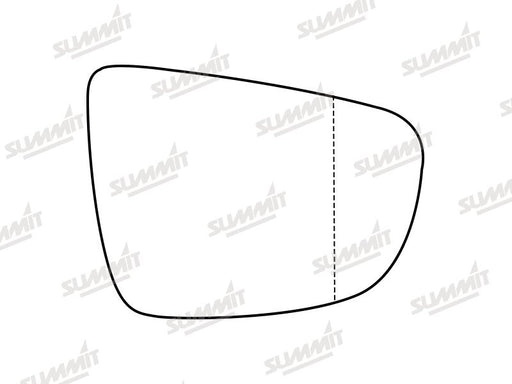 Summit Stick-On Standard Mirror Glass fits Kia Carens 13 to 17 RHS - Summit Shop