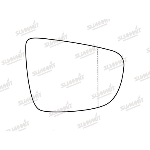 Summit Stick-On Standard Mirror Glass fits Kia Carens 13 to 17 RHS - Summit Shop