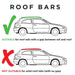 SUP-930C Premium Railing Roof Bar for Cars with Raised Running Rails, Aluminium, Set of 2 - Summit Shop