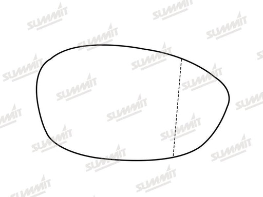 Summit Stick-On Aspheric Mirror Glass fits Alfa Romeo Brera, 4C & 8C Spider RHS - Summit Shop
