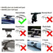 SUP-930B Premium Railing Roof Bar for Cars with Raised Running Rails, Aluminium, Set of 2 - Summit Shop