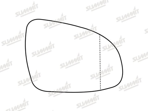 Summit Stick-On Standard Mirror Glass fits Kia Sportage 16 to 17 RHS - Summit Shop