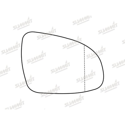 Summit Stick-On Standard Mirror Glass fits Kia Sportage 16 to 17 RHS - Summit Shop