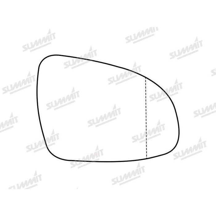 Summit Stick-On Standard Mirror Glass fits Kia Sportage 16 to 17 RHS - Summit Shop