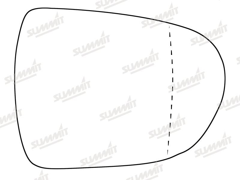 Summit Stick-On Aspheric Mirror Glass fits Hyundai i40 12 on RHS - Summit Shop