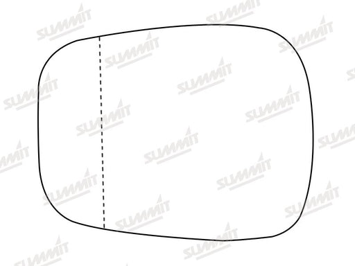 Summit Stick-On Aspheric Mirror Glass fits Renault Kangoo 01 on LHS RHS - Summit Shop